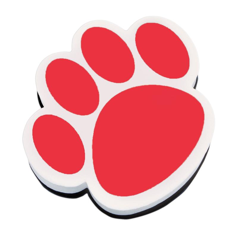 Magnetic Whiteboard Eraser, Red Paw