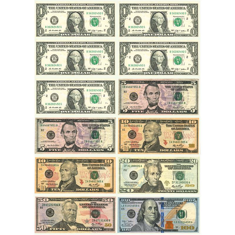 Ashley US Dollar Bill Set Die-cut Magnets - 12 (Bill) Shape