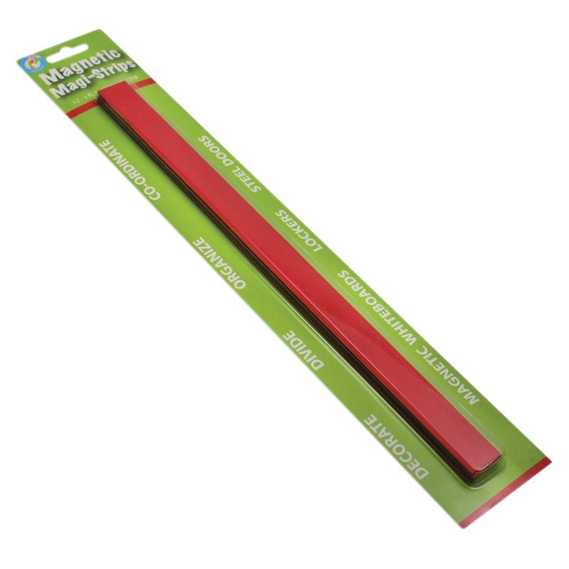  Magnetic Magi- Strips, Red, 12 '