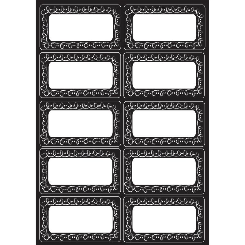  Die- Cut Magnetic Chalk Loop Labels/Nameplates, 10 Pieces