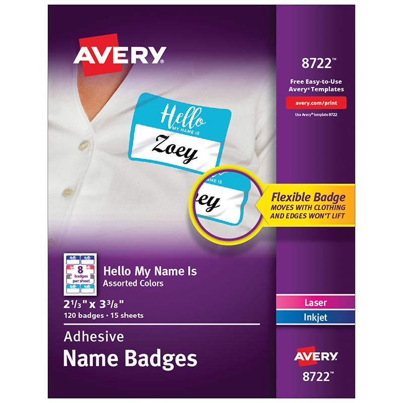 Avery® Hello My Name Is Self-adhesive Name Tags - Removable Adhesive - 
