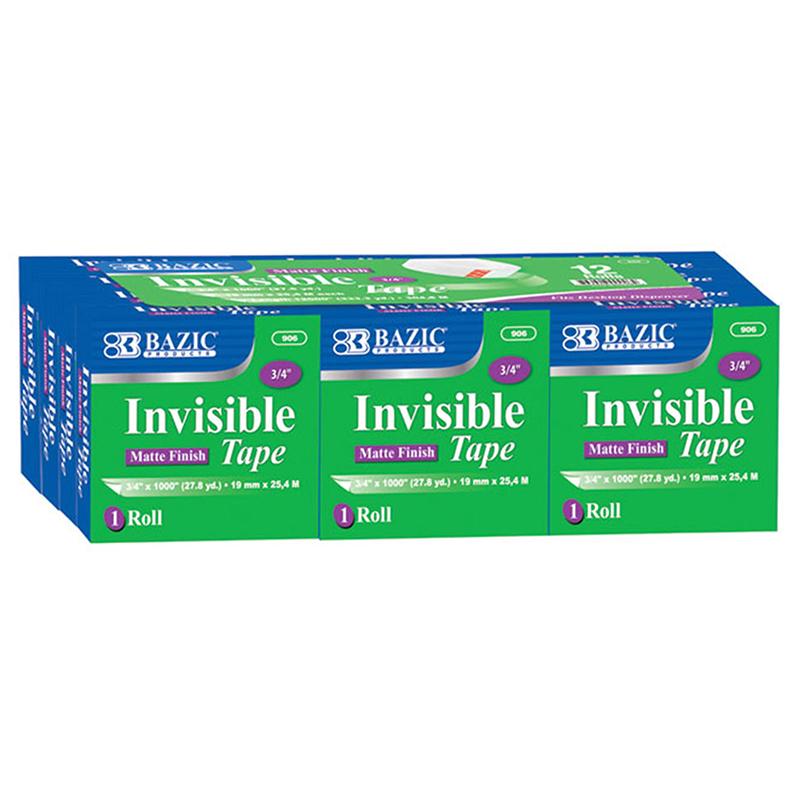 BAZIC® Tape Refill, Invisible Tape, 3/4