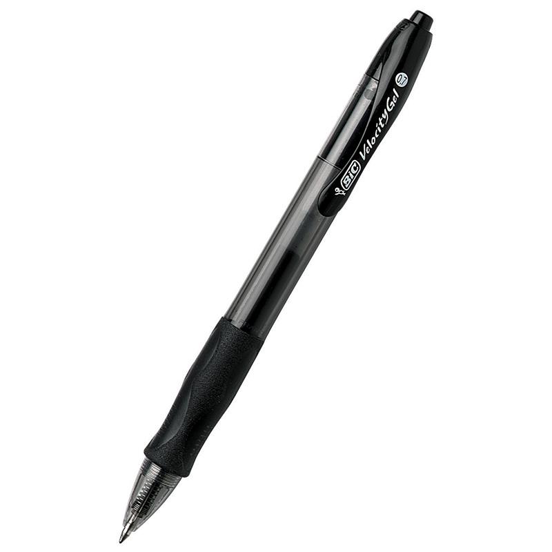  Bic Gel Retractable Pens - Black Medium Pen Point - 0.7 Mm Pen Point Size - 12/Pk