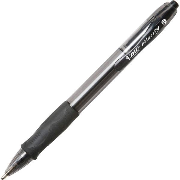 BIC Retractable Bold Ballpoint Pens - Bold Pen Point - 1.6 mm Pen Point Size - Conical Pen Point Style - Refillable - Retractable - Black - Black Barrel