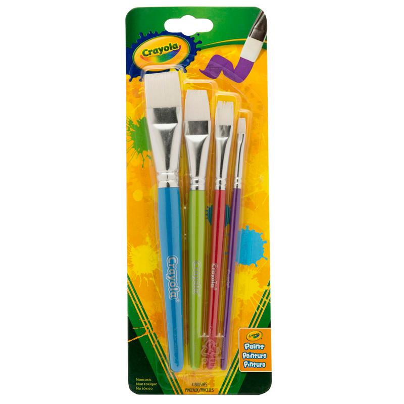 Crayola® Big Paintbrush Set, Flat, Pack of 4