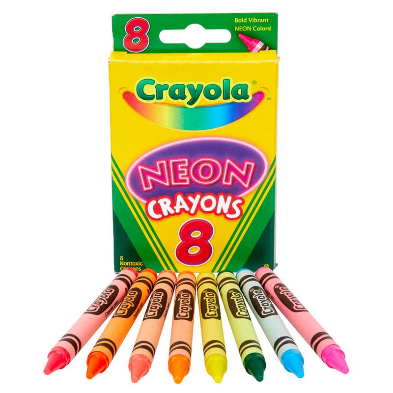 Neon Crayons, Pack of 8