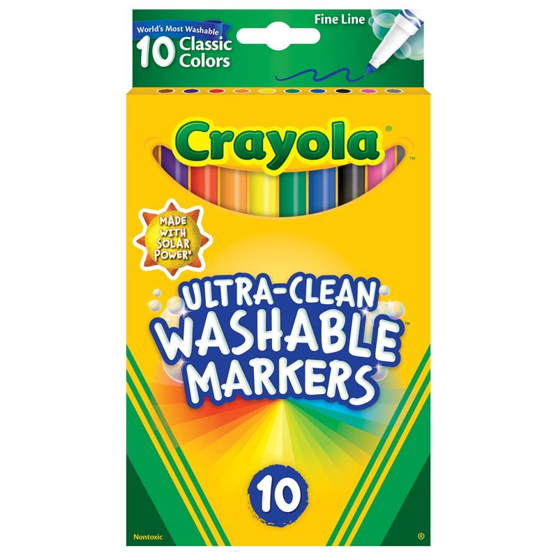 Ultra-Clean Markers, Fine Line, Classic Colors, Pack of 10