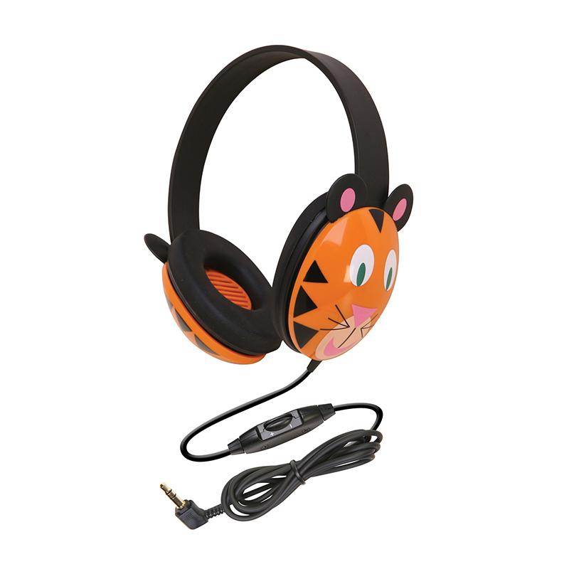  Listening First Animal- Themed Stereo Headphones, Tiger
