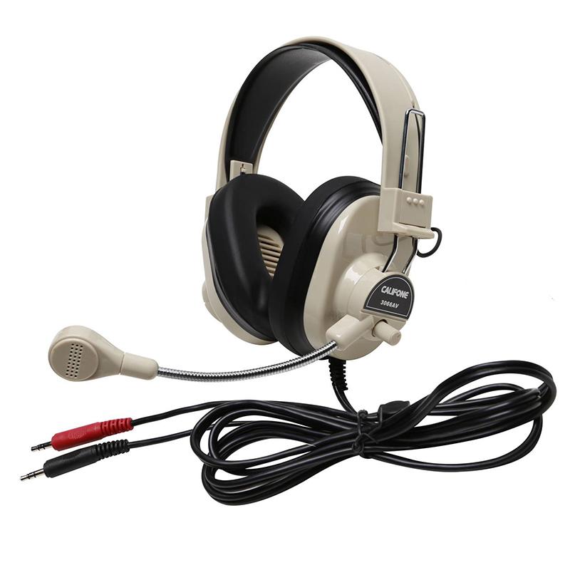 Deluxe Multimedia Stereo Headset with Boom Microphone with Dual 3.5mm plugs
