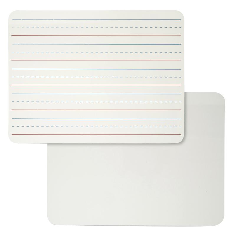 Dry Erase Board, Two Sided, Lined/Plain, 9