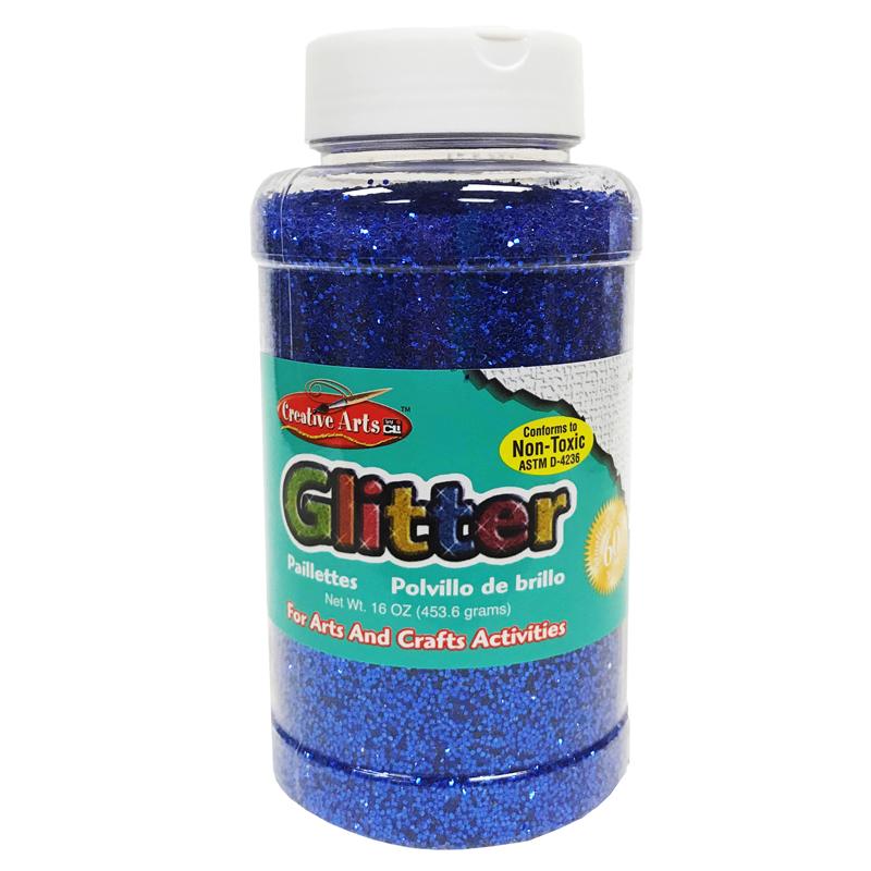  Creative Arts Glitter - 16 Oz Bottle (1lb)- Blue