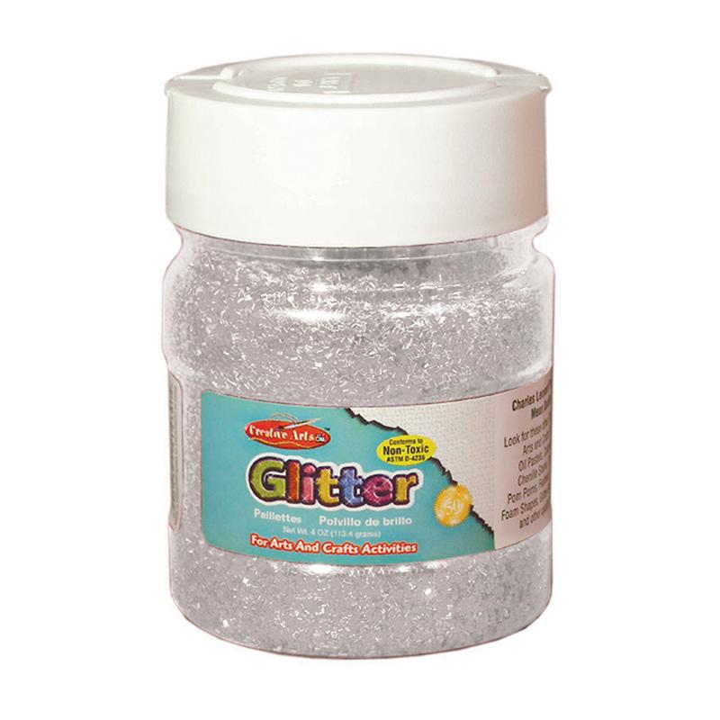  Creative Arts Glitter, 4 Oz.Jar, Silver