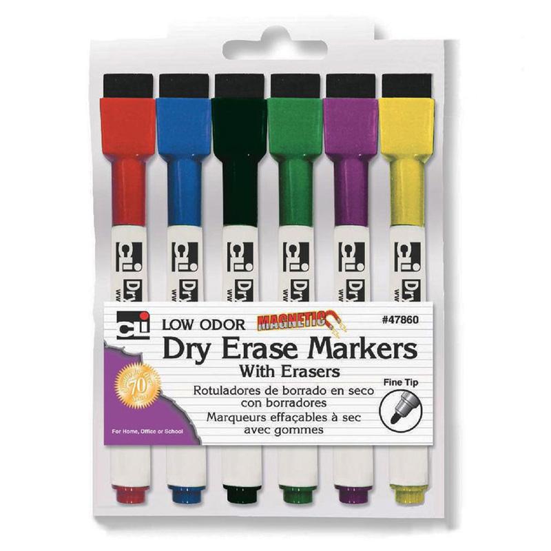Magnetic Dry Erase Markers with Erasers