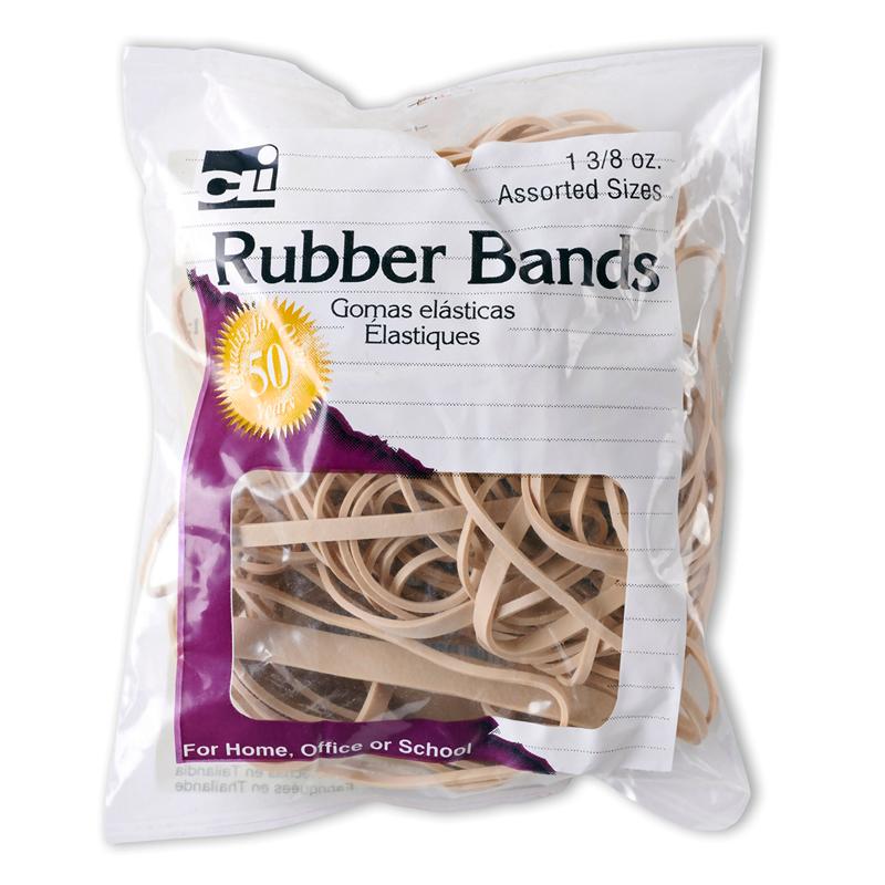 Rubber Bands, Natural Color, 1 3/8 oz. bag
