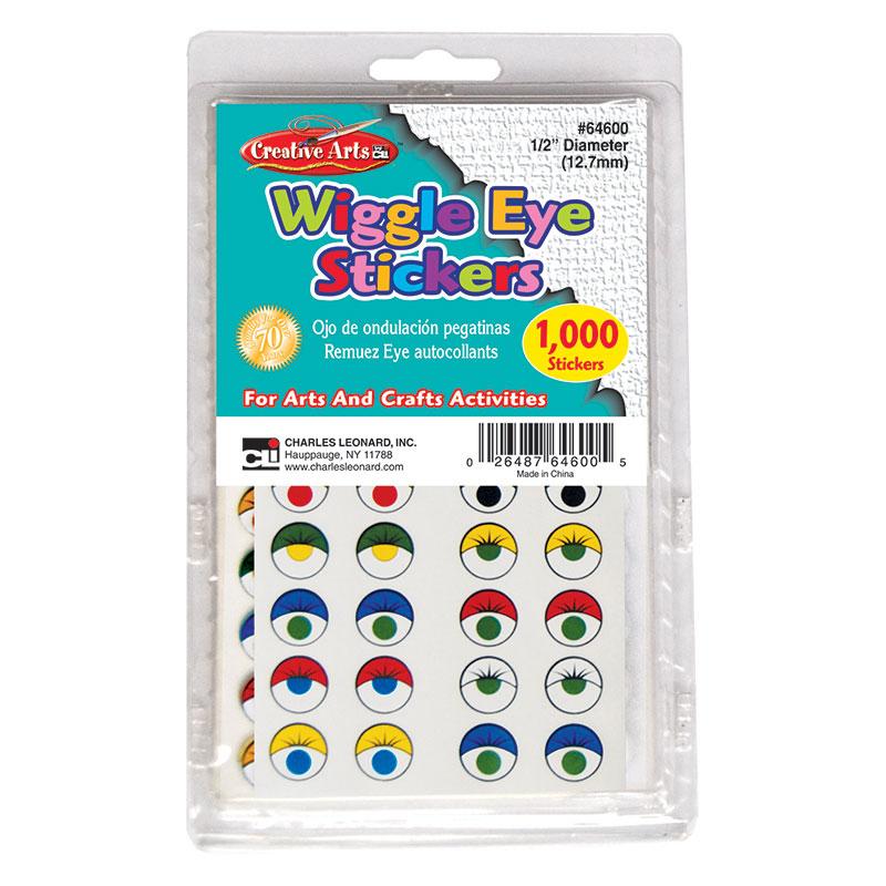 Creative Arts Wiggle Eyes Stickers, Assorted Colors