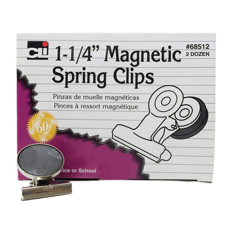 Magnetic Spring Clips, 1- 1/4 