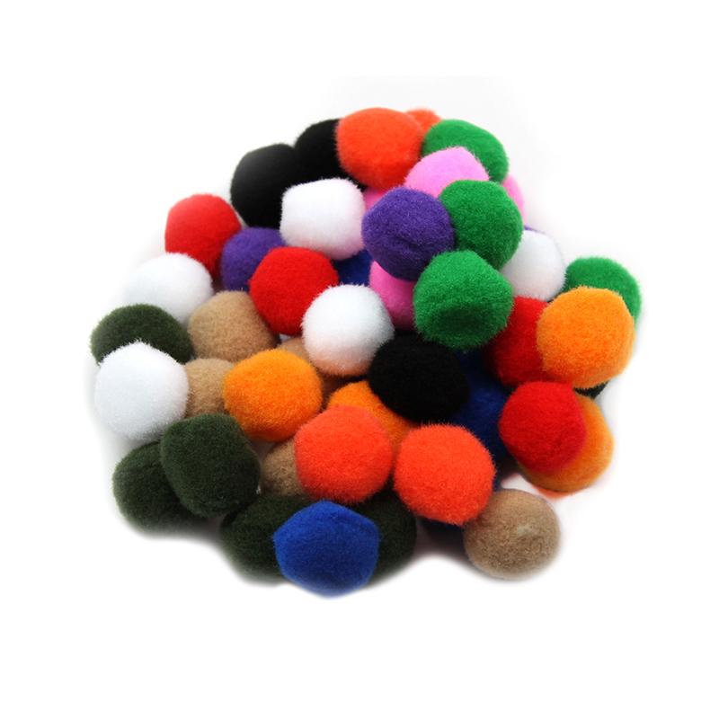 Creative Arts by Charles Leonard Pom-Poms, 1 Inch, Assorted Colors, 50