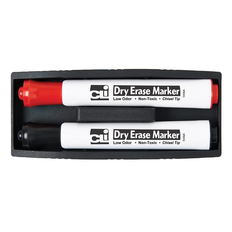 Eraser - Whiteboard - Magnetic w/ Two Markers