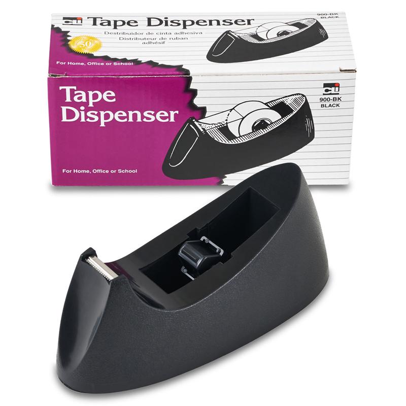  Desktop Tape Dispenser, Weighted Base, Non- Slip Base, Black