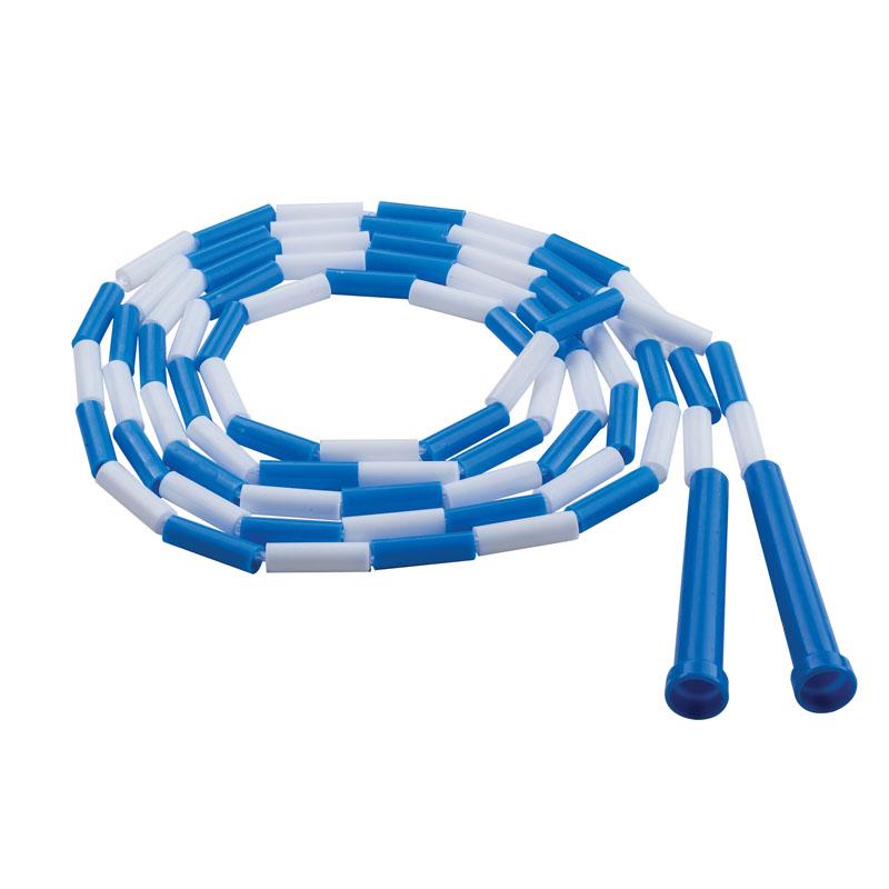 Plastic Segmented Jump Rope, Blue/White, 9'