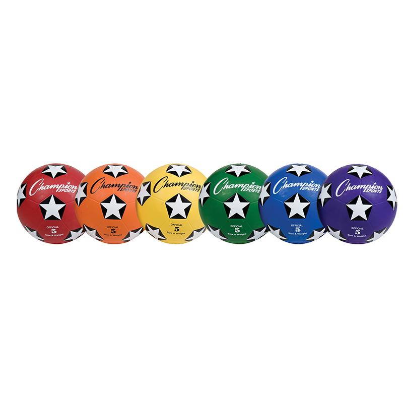 Soccer Ball Set/6, Rubber Cover Size 5