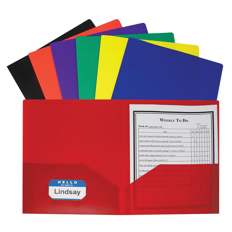 C-Line® Two Pocket Poly Portfolios Folder, Pack of 36