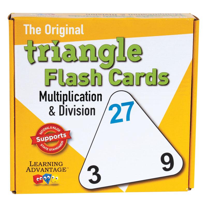  Triangle Flash Cards, Multiplication & Division