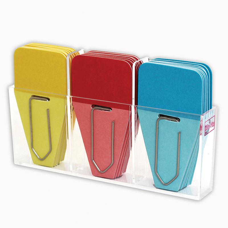 Solid Clip-Tabs, Pack of 24, Red/Blue/Yellow