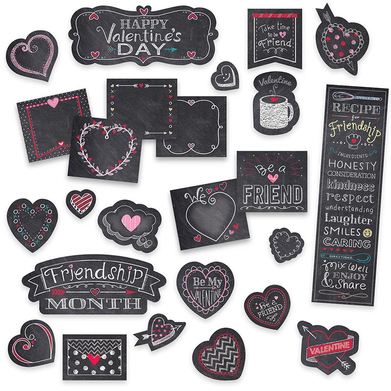 Chalk It Up! Chalk Hearts Mini Bulletin Board Set