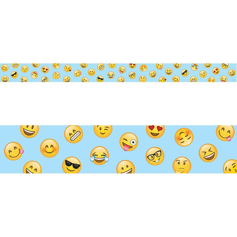  Emoji Fun Mini Emojis Border, 35 Feet