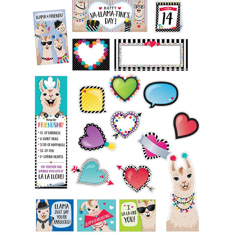 Bold & Bright Happy Va-llama-Tine's Day Mini Bulletin Board