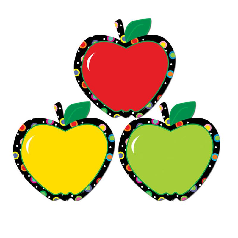  Poppin ' Patterns Apples & Trade ; Designer Cut- Outs Variety Pack, 3 Designs, 6 