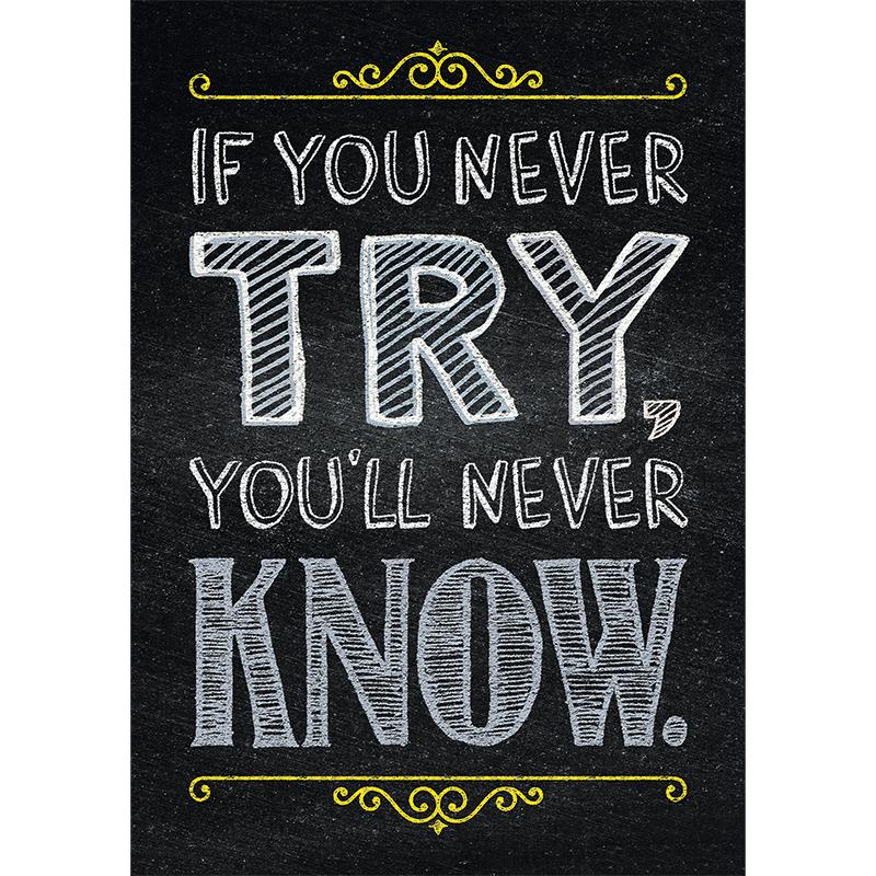  If You Never Try...Inspire U Poster