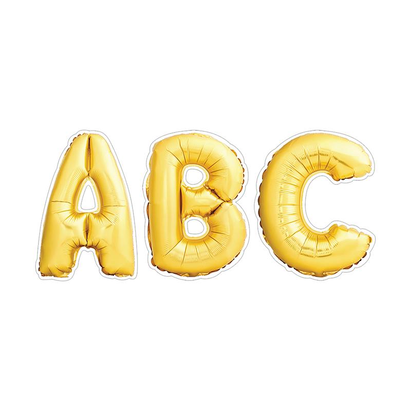 Gold Mylar Balloon Punch-Out Uppercase Letters