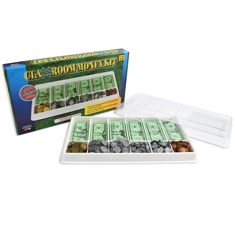 Play Money Kit, 500 Bills, 500 Coins