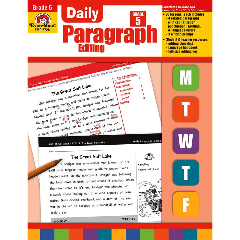 Daily Paragraph Editing Book, Grade 5