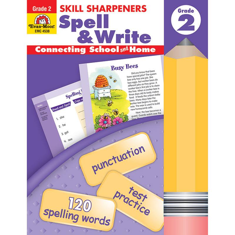 Skill Sharpeners Spell & Write Book, Grade 2