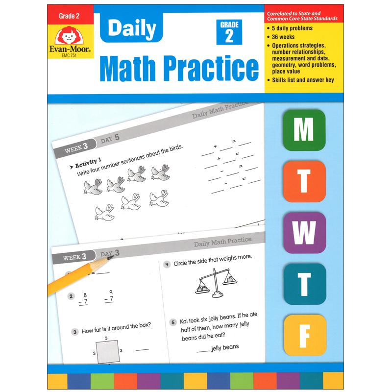 Daily Math Practice, Grade 2