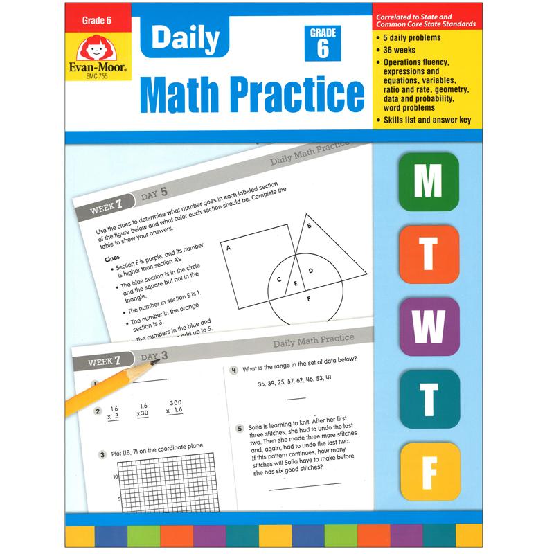 Daily Math Practice, Grade 6