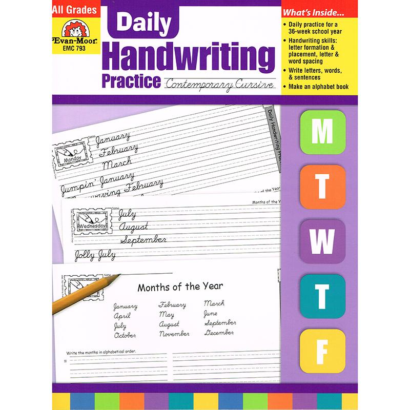  Daily Handwriting Practice Book : Contemporary Cursive
