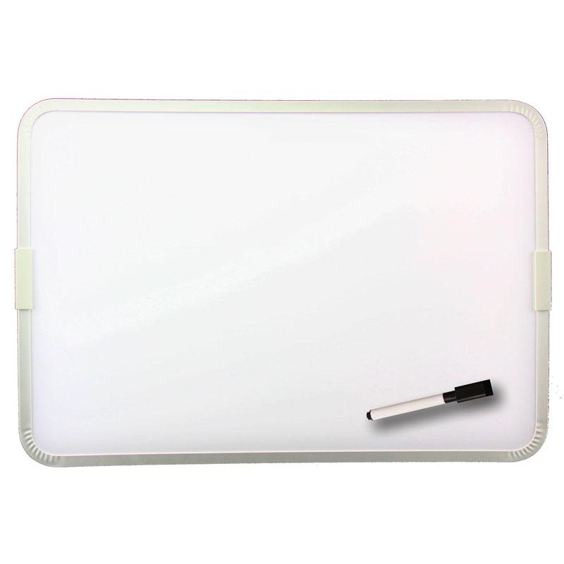 Two-Sided Aluminum Framed, Magnetic Dry Erase Board w/Pen, 12