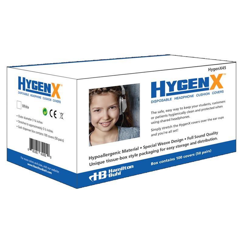  Hygenx Sanitary Ear Cushion Covers For Over- Ear Headphones & Headsets - 50 Pair