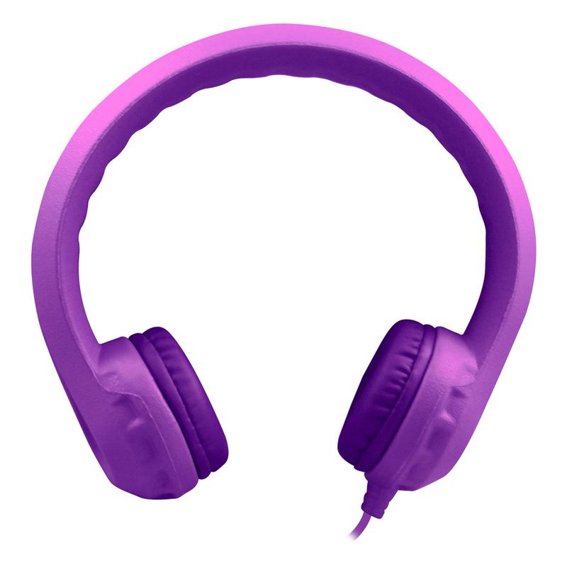  Flex- Phones & Trade ; Indestructible Foam Headphones, Purple