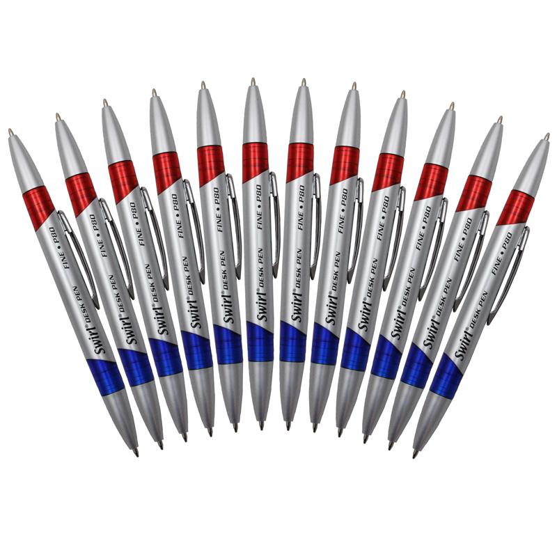 Swirl Ink Pens, Red/Blue Combo, 12 Pack