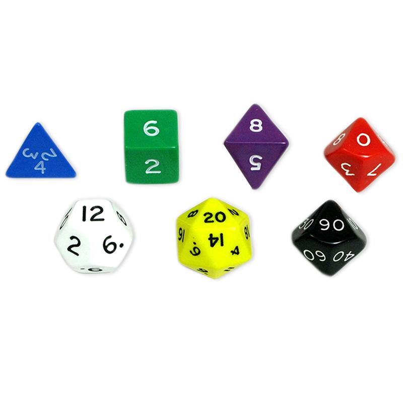 Jumbo Polyhedral Dice, Set of 7