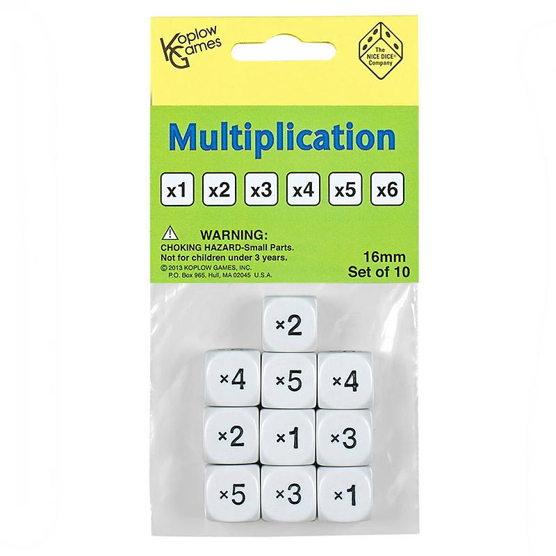 Multiplication Dice, Set of 10