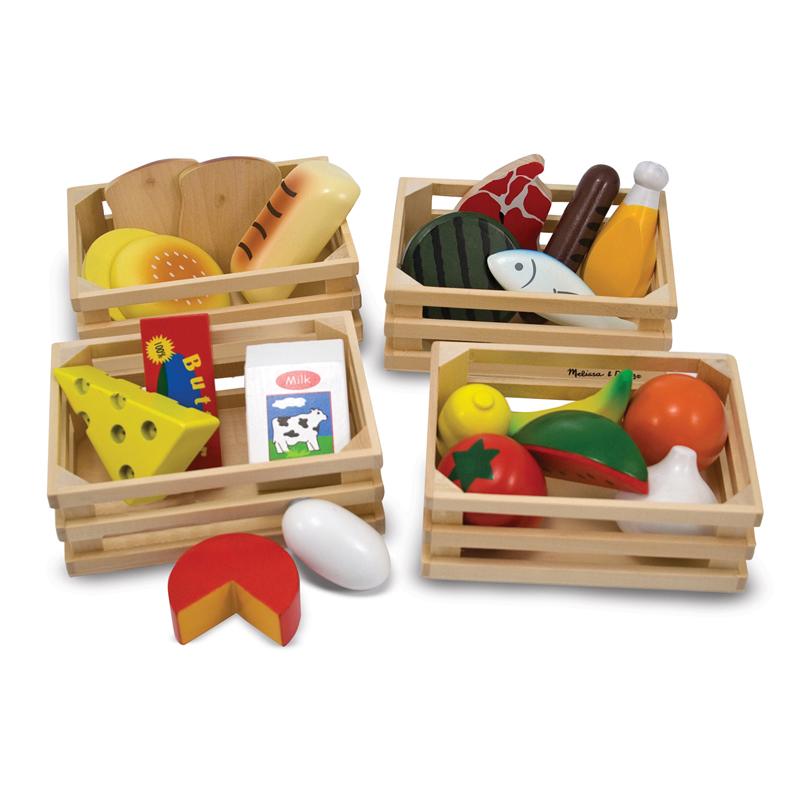 Food Groups - Wooden Play Food in Crates