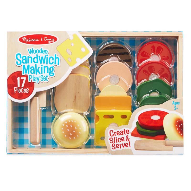 Sandwich-Making Wooden Play Food Set