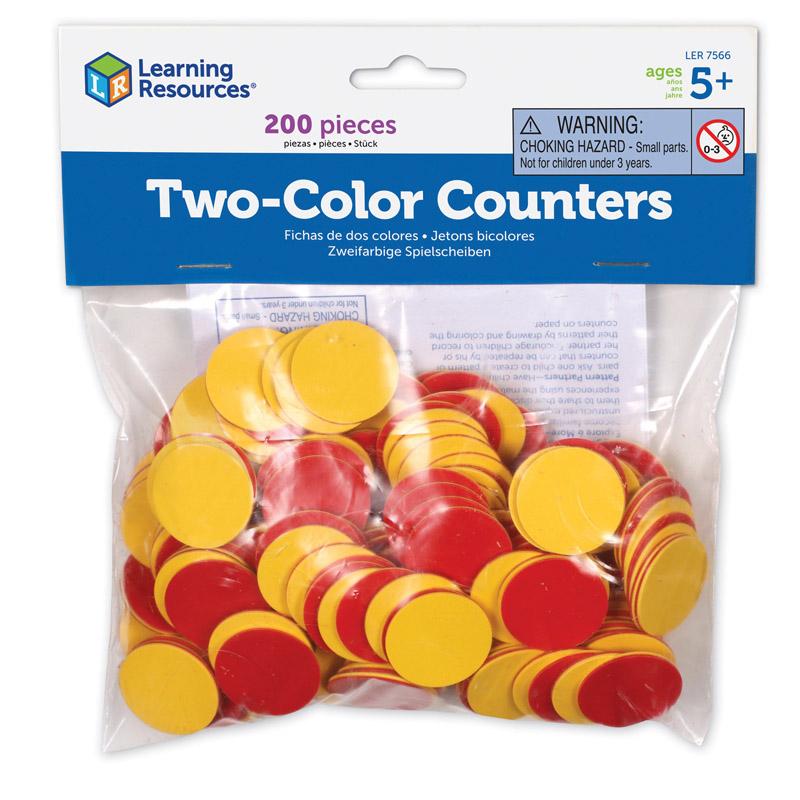 Two-Color Counters, Red and Yellow-Set of 200