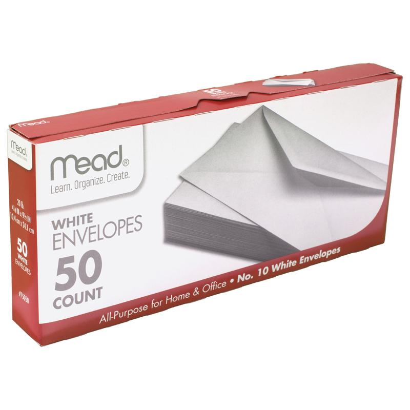Mead Plain White Envelopes - Business - #10 - 4 1/8